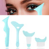 4Pcs Reusable Silicone Eyeliner Stencils Mascara Shield Guard Eyelash Lipstick Eyeshadow Applicators Aid Tool Multifunctional Eye Makeup
