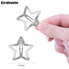 Star Hair Clips 2000S Y2K Snap Hair Barrettes Non Slip Star Hair Accessories Silver Metal Hair Clips For Girls Women 15 Pcs 1.57