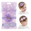 Yheahin 3Pcs Baby Girl Bows Headband Chiffon Flower Hairband For Newborn Infant Toddler Soft Elastic Hair Bow Accessories For Baby Birthday