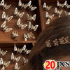 Ylapagne 20 Pcs Hair Clips For Women Small Metals Hollow Butterfly Strong Hold Jaw Clips Mini Claw Clips Gold Colors Hair Accessories