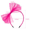 Sumersha Women Neon Lace Bow Headband 80S Costume Headwear Lace Bow Hair Accessory For 1980S Theme Party Halloween Hair Hoop