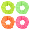 Ymapinc 4Pcs Neon Scrunchies For Hair 80S Elastic Hair Bands And Ponytail Holders For Party Outfits And Workout Costumes Neon Hair