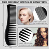 Simpor Detangling Hair Comb All Purpose Hair Grooming Set For Wet Curly Style Barber Comb Double Sided Wide And Fine Tooth Comb For Thin