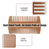 Pearwood Beard Comb Wooden Beard Comb For Men With Leather Case Dual Sided Teeth For Beard Grooming