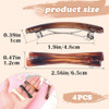 Ststr 4Pcs French Barrette Hair Clips For Women 2.56Inch Colorful Hairclip