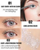 Metallic Gold Glitter Mascara And Liquid Eyeliner Pen Waterproof Colored Shimmer Mascara Volume And Length Lash And Eye Liner For Women