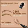 Imethod Eyebrow Pen Eyebrow Pencil 2 In 1 Eyeliner Dual Ended Brush Tip Microblading 4D Eyebrow Pencils For Women Long Lasting Waterproof