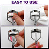 Worukio 30 Pcs Silicone Eyelash Curler Refill Pads With Storage Box Black