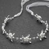 Zpexrv Flower Girl Headpiece Silver Bridal Headband Flower Girl Hair Accessories Princess Crystal Pearl Hair Accessories Suitable For