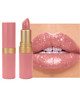 Nude Pink Sparkling Glitter Lipstick Long Lasting Shimmer Metallic Lipstick For Women Glitter Red Waterproof Lip Gloss Diamond Shiny Non