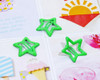 Penta Angel Star Hair Clips 12Pcs Small Metal Star Snap Hair Clips Barrettes Decoration Accessories For Women Green