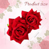 Ybeaty Rose Flower Hair Clip 3D Red Roses Combs Headwear Accessories Floral Brooches Headpieces Supplies Bohemia Costume Hair Hairpin Decor