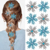 Atoden Sparkly Snowflake Hair Clips Barrettes 8Pcs Christmas Hair Accessories Decorative Hair Pins For Women Girls Princess Elsa Cosplay