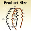 2Pcs Zig Zag Headbands For Women Non Slip Comb Wavy Headbands With Teeth