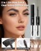 Tinted Eyebrow Gel Light Brown Eye Brow Tint And Clear Setting Eyebrow Glue