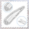 4Pcs Rhinestone Hair Clips Snap Barrettes For Women Water Drop Crystal Hairs Barrettes Bling Metal Snap Rhinestone Hairpins Sparkle Hair