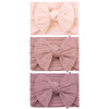 Baotongle 3Pcs Baby Girls Headbands Soft Stretchy Nylon Hair Bands Hair Accessories With Bows For Newborn Baby Girls Infant Toddlers Kids