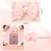Baotongle 3Pcs Baby Girls Headbands Soft Stretchy Nylon Hair Bands Hair Accessories With Bows For Newborn Baby Girls Infant Toddlers Kids