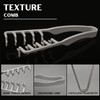 Textured Styling Comb For Men Volumizing And Wide Tooth Comb Fluffy Texture Styling Tool Quad Miracle Comb For Hair Men Grey Large