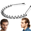 Vrose Flosi Metal Zig Zag Headband For Women And Men Slicked Back Styling