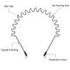 Vrose Flosi Metal Zig Zag Headband For Women And Men Slicked Back Styling