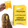 Overstimulated Caution Sign Hair Claw Clip Do Not Approach Funny Hair Clip