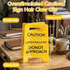 Overstimulated Caution Sign Hair Claw Clip Do Not Approach Funny Hair Clip