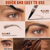 Eyebrow Pen 2 In 1 Eyeliner Dual Ended Brush Tip Microblading 4D Eyebrow Pencils For Women Long Lasting Waterproof Hair Like Brow Pencil