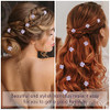 Yission 20Pcs Mini Light Purple Flower Hair Clips Rhinestone Decorative Hair Pins For Women And Girls Wedding Bridal Prom Daily Hairstyle