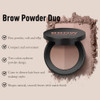 Wugbc 2 Colors Eyebrow Powder Duo Medium Brown Eyebrow Palette For Define And Filling Natural Brows Long Lasting Blending Easily Eye Brow