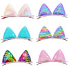 6 Pairs Of New Sequined Cat Ear Hair Clips Cute Hair Accessories Children S Sweet Hair Clips Children S Headwear Suitable For Girls And