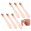 6 Pcs 2 In 1 Eye Roller And Cream Spoon Perfect Travel Size Eye Cream Applicator Set Massage Stick Roller Skin Care Tool For Women Rose Gold