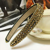 Shining Colorful Rhinestone Crystal Wide Side Headband Hair Hoop Fashion Women Hairstyle Headwear Accessorie (Colorful)