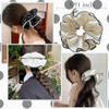 Mdgfge 2 Pcs Large Vintage Polka Dots Hair Scrunchies Silk Oversized Scrunchie Bobbles Hair Ties Ropes Jumbo French Elegance Hair Scrunchy