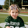 Oneninedream 4 Football Baby Girl Bows Sports Bow Game Day Headband Hair Ribbon Bow For Toddler Newborn Elastic Nylon Hair Accessories White