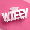 Xo Fetti Wifey Claw Hair Clip White Marble Acrylic Bachelorette Accessory Bride Gift Bridal Shower Wedding Day Bride To Be