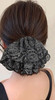 Lemeilleur 2 Pcs French Oversize Jumbo Floral Hair Scrunchies Long Hair Eleastic Bands Scrunchy Hair Ties Ropes Ponytail Holders Cloth Bands