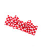 Bbtdin Baby Plaid Turban Headband Bow Checkered Plaid Hair Band Bow Baby Girls Plaid Headwear Btb01 F1 White Red