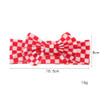 Bbtdin Baby Plaid Turban Headband Bow Checkered Plaid Hair Band Bow Baby Girls Plaid Headwear Btb01 F1 White Red