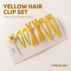 7 Pcs Yellow Sweet Flower Women Girl Barrette Bobby Pin Hairpin Hair Clips Decoration Elegant Gold Gifts Hair Clips Clips And Barrettes