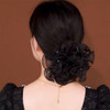 Jkqbux 2 Pcs Lace Organza Scrunchies Elastic Hair Bands Hair Accessories For Women Girls Elegant Hair Ties Ponytail Thick Curly Hairs