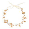 Kalione Gold Leaf Headband Wedding Bridal Boho Hair Piece Flower Girl Headpiece Pearl Accessories For Kids Gold Hair Vine For Prom Party