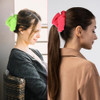 Grevosea 4 Pcs Neon Scrunchies For Hair 80S 90S Accessories Elastic Hair Ties Green Scrunchies For Women Girls Party Outfits And Workout