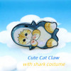 Cute Shark Cat Acetate Claw Clip For Women Kawaii Cartoon Cat Hair Accessory Non Slip Strong Hold Claw For Thick And Thin Hair Funny Clip