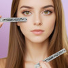 Dlzzrs Metallic Tube Mascara Black 3D Curling Eyelash Volumizing And Lengthening Mascara Waterproof Smudge Proof Steel Tube Eyelash Natural