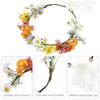 Awaytr Boho Sunflower Floral Crown Adjustable Hippie Headband For Women
