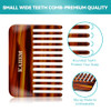 Kahem Wide Tooth Detangling Comb For Women Pocket Comb Small Wide Tooth Comb For Curly Wavy Hair Detangler Comb For Wet And Dry Handmade