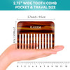 Kahem Wide Tooth Detangling Comb For Women Pocket Comb Small Wide Tooth Comb For Curly Wavy Hair Detangler Comb For Wet And Dry Handmade