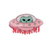 Cute Pink Ufo Alien Spaceship Hair Claw Clip For Women Acrylic Cartoon Cat Design Non Slip Medium Jaw Clip Fun Y2K Hair Accessory For Half