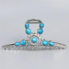 Extra Turquoise Blue Stone Sun Western Hair Clips Metal Retro Style Hairpin Western Claw Clips Nonslip Western Hair Accessories For Thick